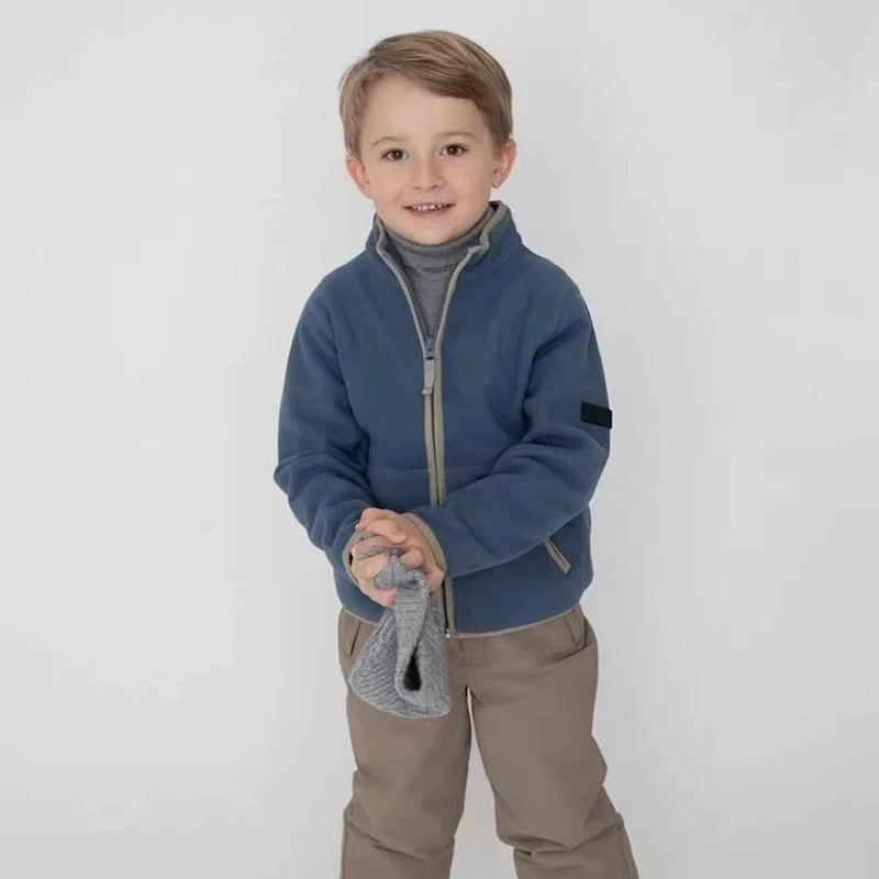 

Детская мягкая удобная новая стильная куртка-свитшот, осенне-зимняя верхняя одежда для мальчиков и девочек, теплый топ для малышей, детская зимняя куртка