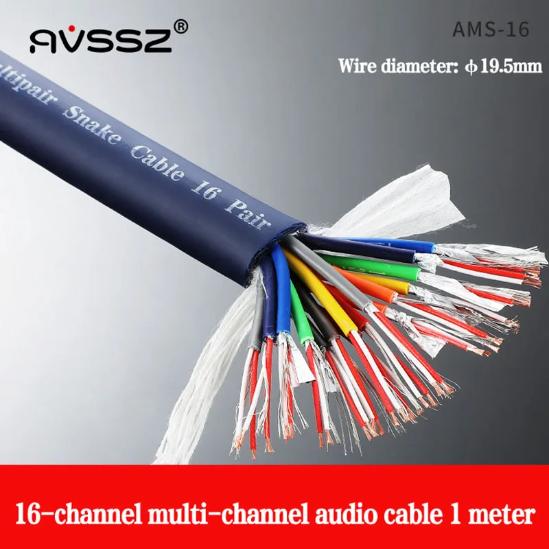 

Multi-channel Cable 2/ 4/8/12/16/24 Way Multi-Copper Core Microphone Audio Stage Performance Signal Cable Mixer XLR Male /Female