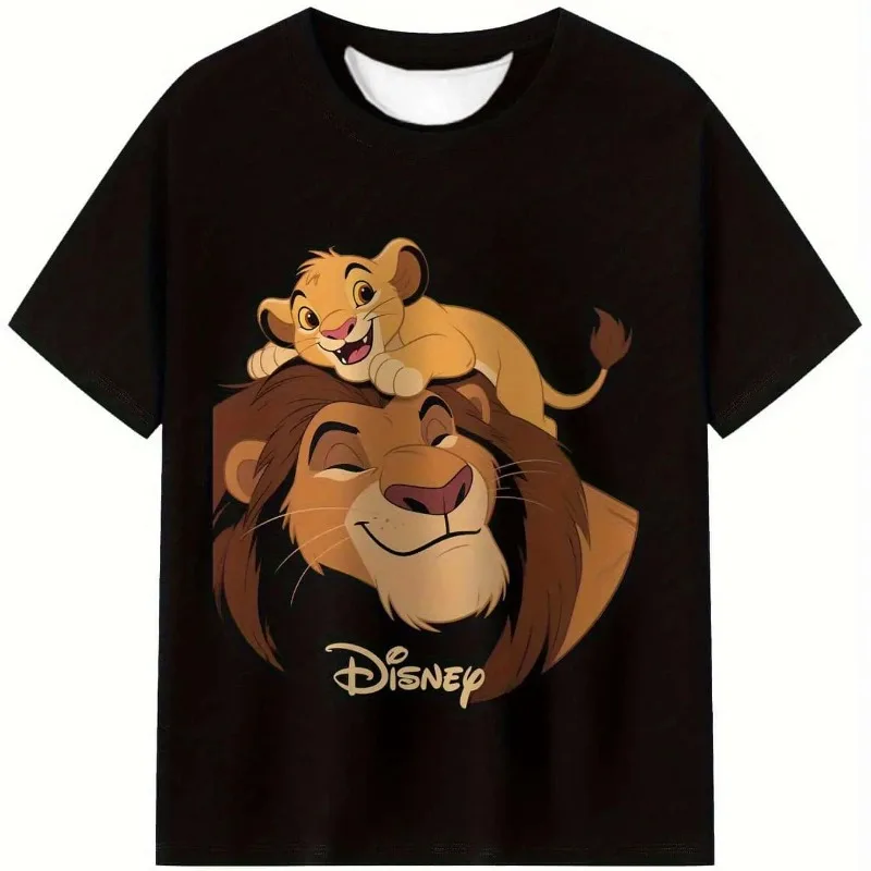 

Совершенно новый женский спортивный уличный топ с короткими рукавами и 3D-принтом «Король Лев» от Disney, быстросохнущий, 2026 год