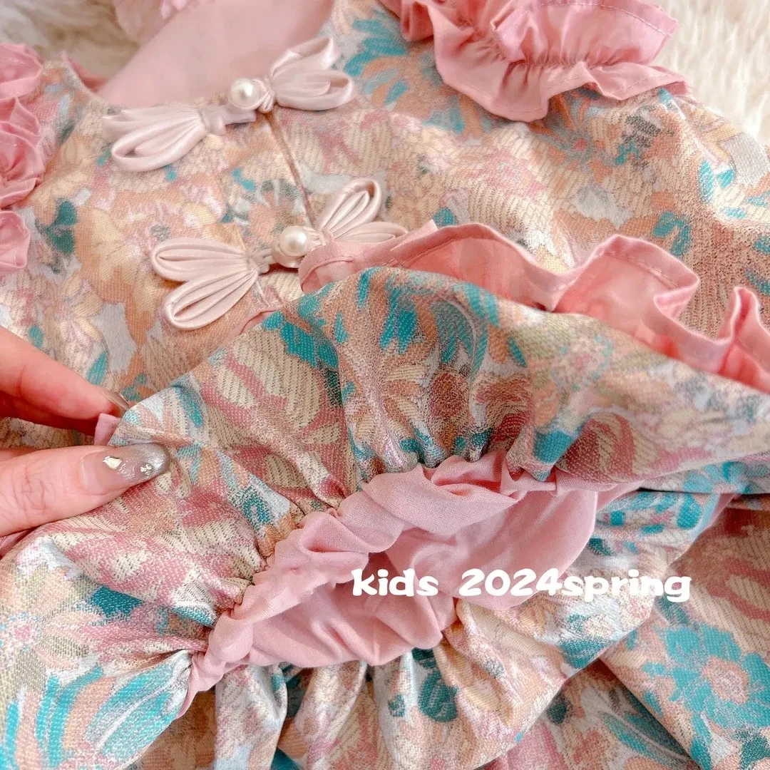 1-8Years Toddler Baby Summer Clothing Sets Infant Floral Tank Tops and Shorts Kids 2 Pieces Outfits 2 3 4 5 6 7