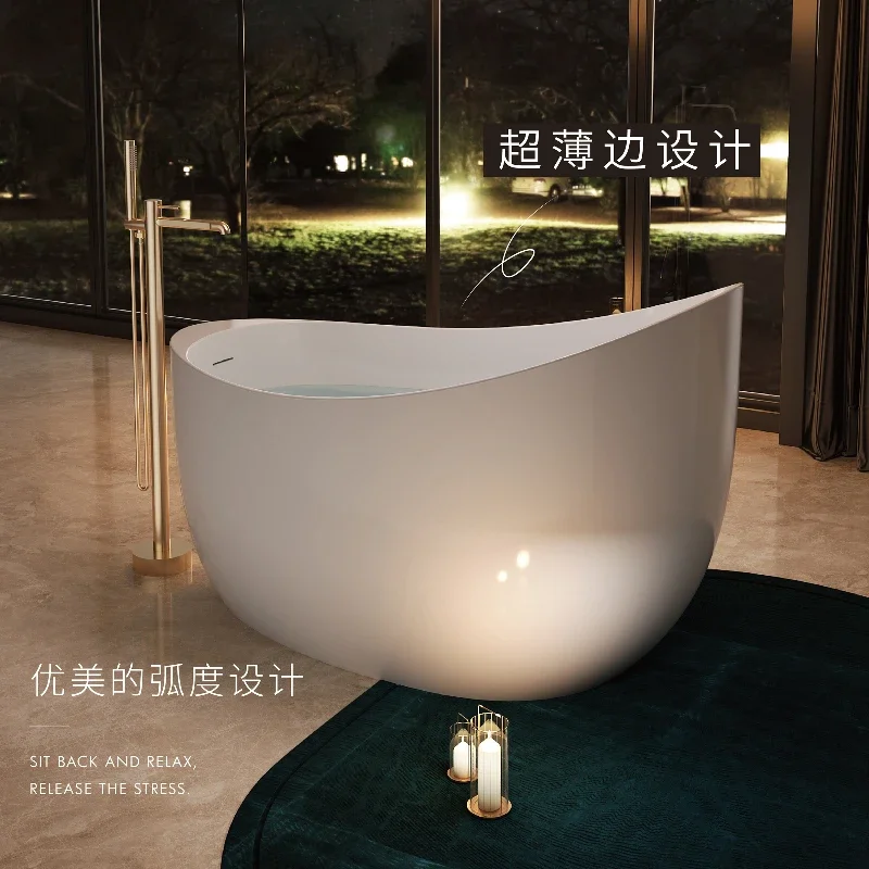 Bathroom Acrylic bidet bathtub Small apartment B & B hotel Oval independent bathtub