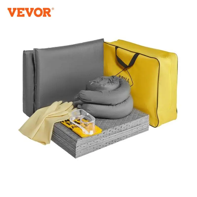 VEVOR Spill Absorbent Pads Universal Absorbing Mat Absorbs up 12 Gal Polypropylene Absorbent Pad for Oil Water and Other Liquids