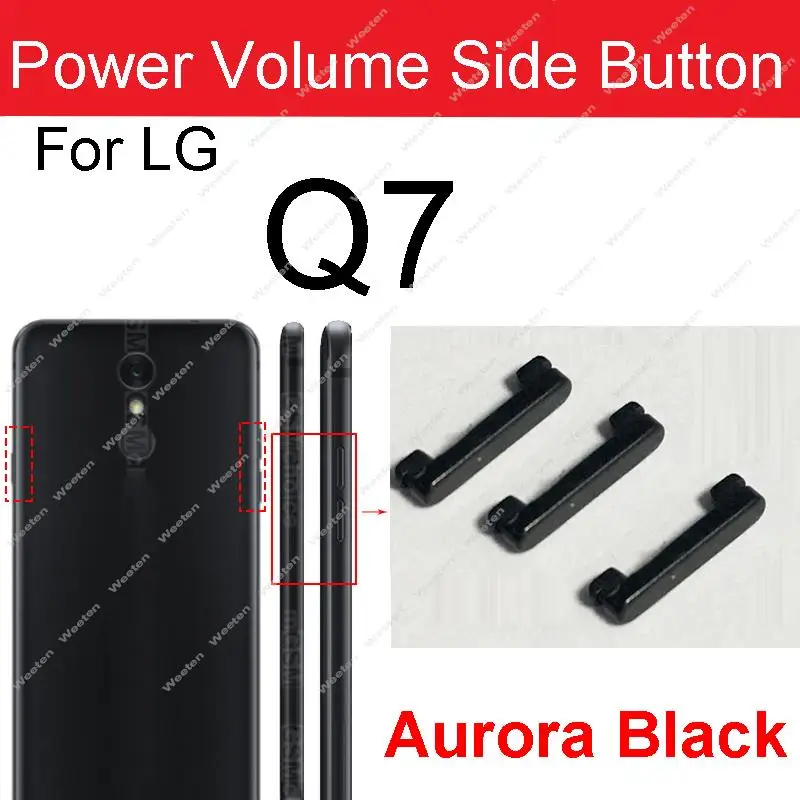 Power Volume Side Buttons For LG Q6 Q7 Q8 Q9 On Off Power Volume Small Side Keys Repair Parts