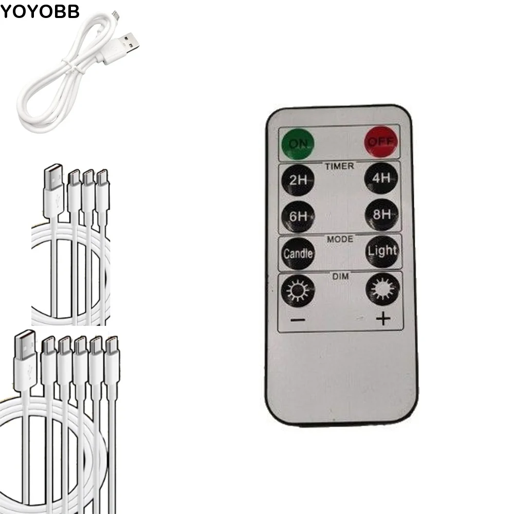 Rechargeable LED Flameless Candles with Remote Control Realistic Flickering Electronic Candles Timer Soft Light