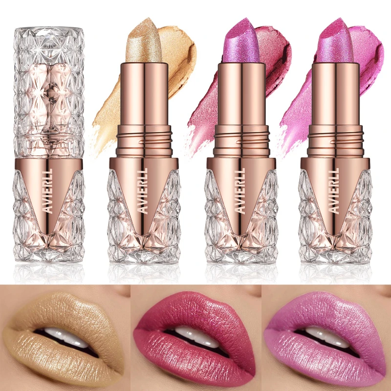 

New Shiny Lipstick Lasting Waterproof Pearlescent Fine Glitter Multiple Colors Available for You To Choose From Dazzling