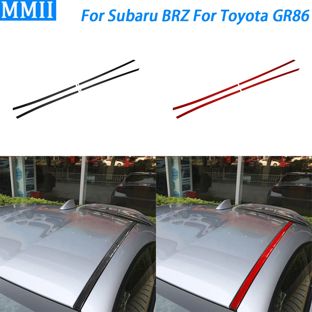 

For Subaru BRZ For Toyota GR86 2022-2023 Real Carbon Fiber Roof Side Panel Decorative Strips Car Decoration Accessories Sticker