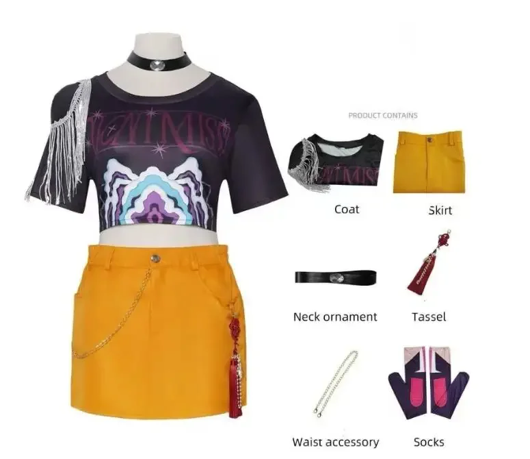 

Halloween 2025 Girl Group Devil Hunters Cosplay Outfit Mira Zoey Rumi Colorful Dress Uniform for Halloween Party Sexy