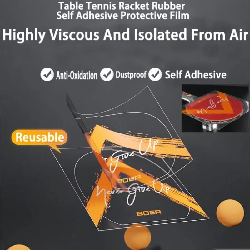 1/4/10pcs Table Tennis Racket Protective Film Sticky Dustproof Waterproof Cover Ping Pong Bat Rubber Protector Cover Accessories