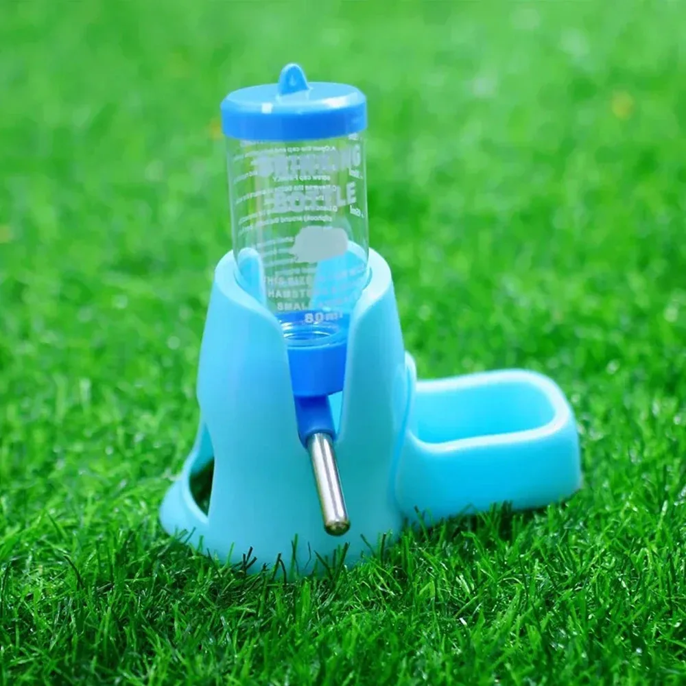 Hamster-Wasserspender, kleiner Tier-Automatikspender, Trinkwasserflasche, Schüsseln, Schüssel mit Lebensmittelbehälter für Meerschweinchen, Ratte – Detail 10
