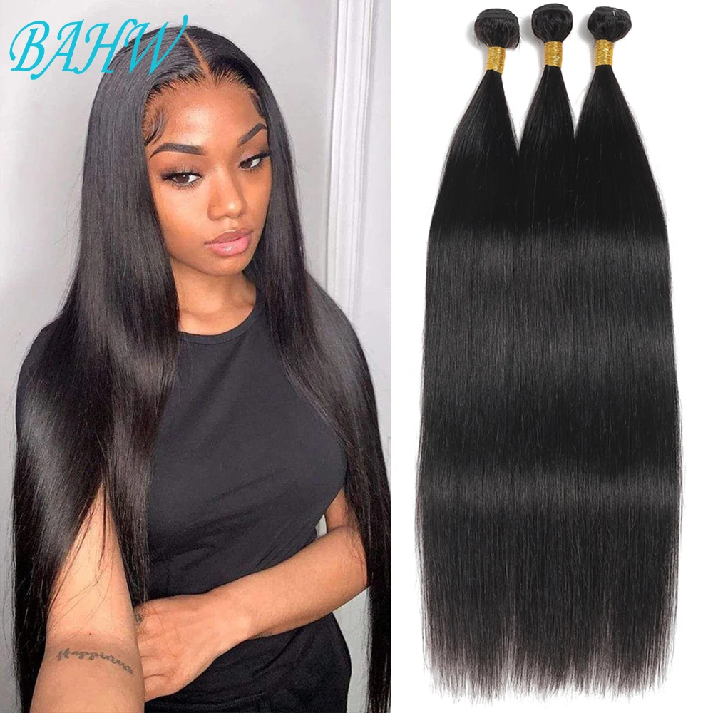 

12A Peruvian Straight Hair Bundles 100% Human Hair Weave Bundles 8-30 Inches 1/2/3/4 Pcs Virgin Hair Extension Natural Color