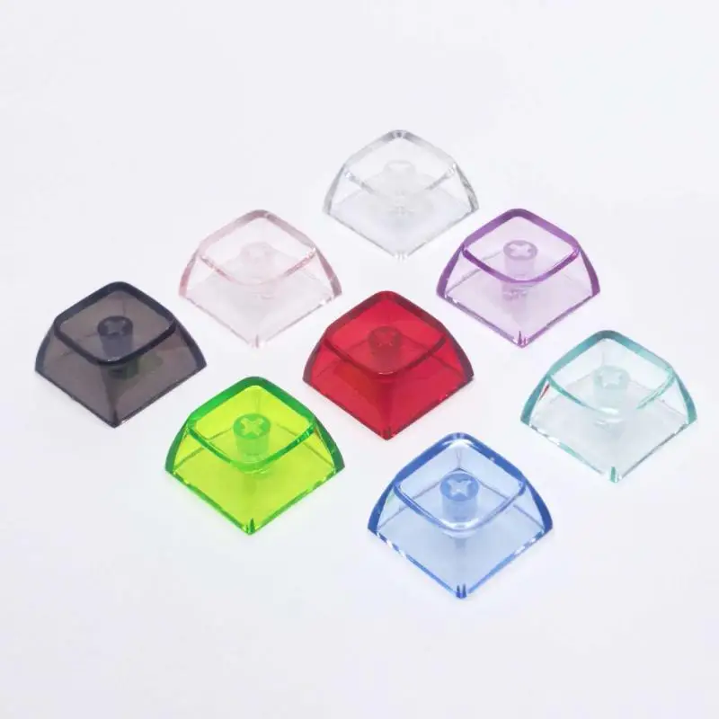 (BF06)10Pcs Crystal PC XDA Keycap Gamer Mechanical Keyboard Transparent Clear Key Caps Cross-shaped Mechanical Keycaps