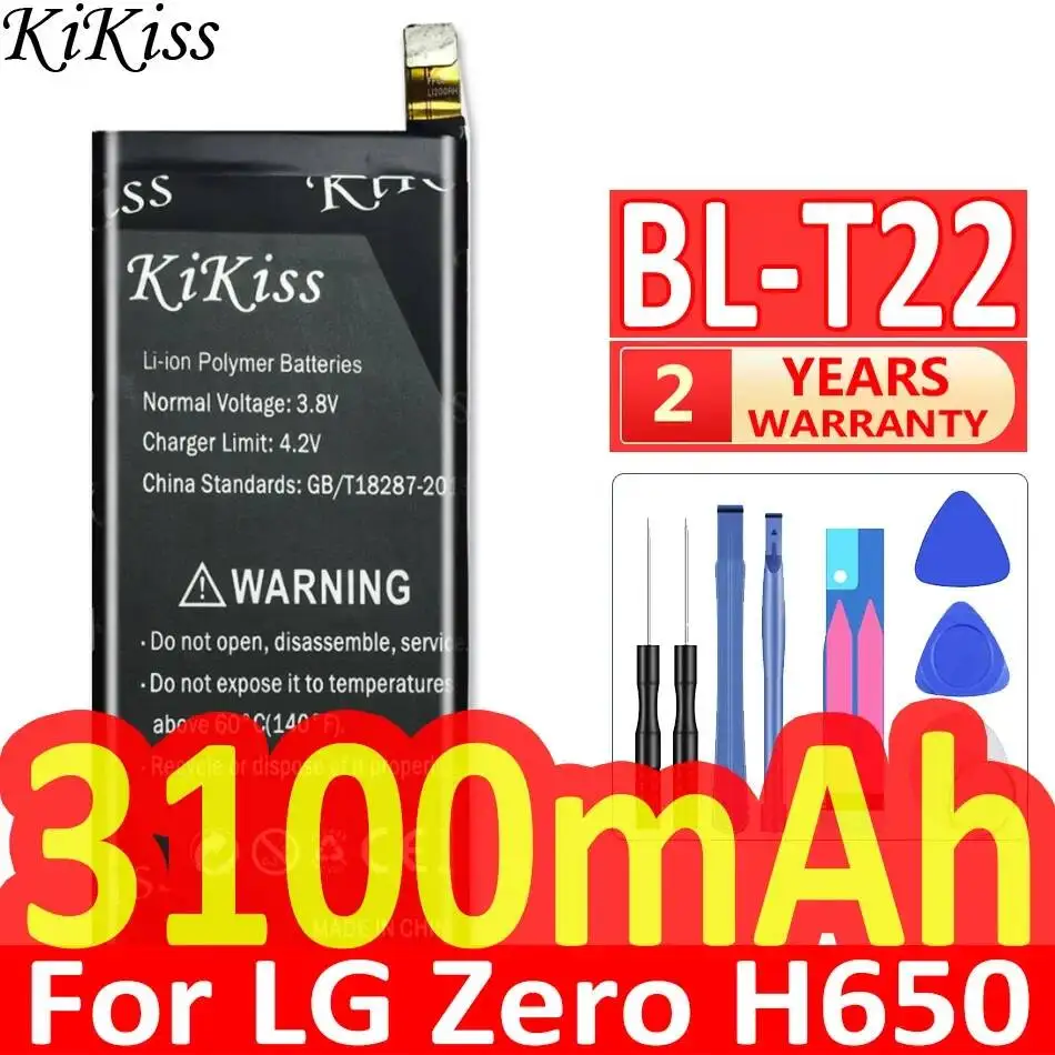 Environmentally Friendly 3100mAh For LG Zero H650 H650E H740 F620 F620L LS675 F620S H650K BL-T22 Mobile Phone Battery