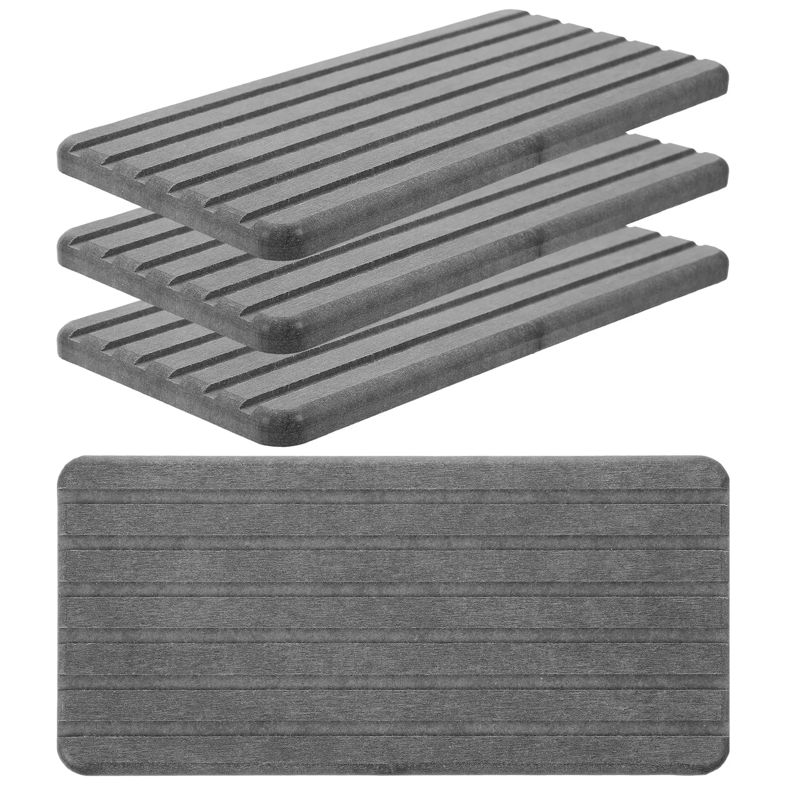Diatomite Water Absorbent Mat for Bathroom Countertop Kitchen Sink Soap Tray Dish Drying Mat Instant Dry Sink Organizer