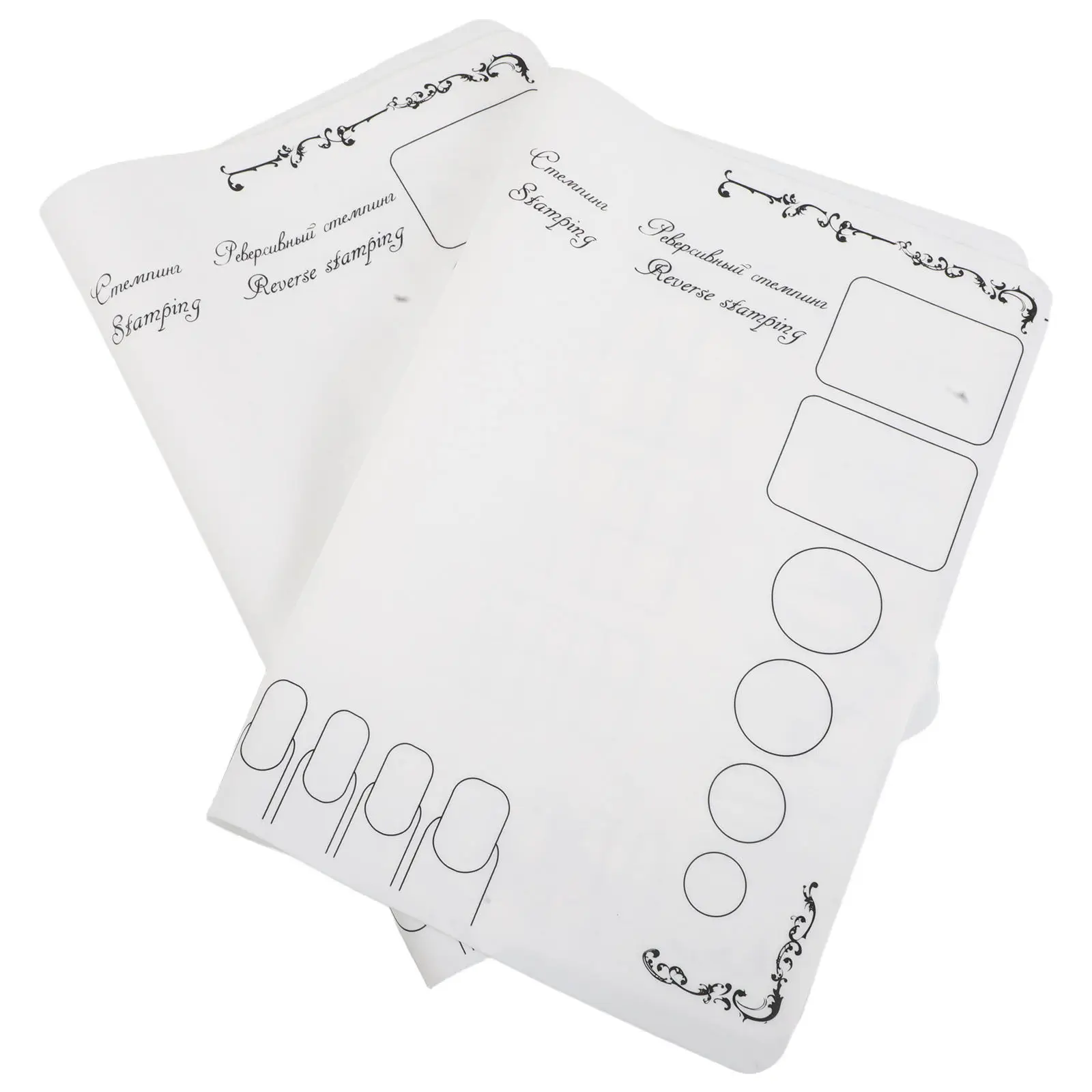 2Pcs Nail Practice Desk Mat Detachable Color Palette Silicone Nail Art Hand Rest Pad Waterproof Manicure Drawing Board Artist