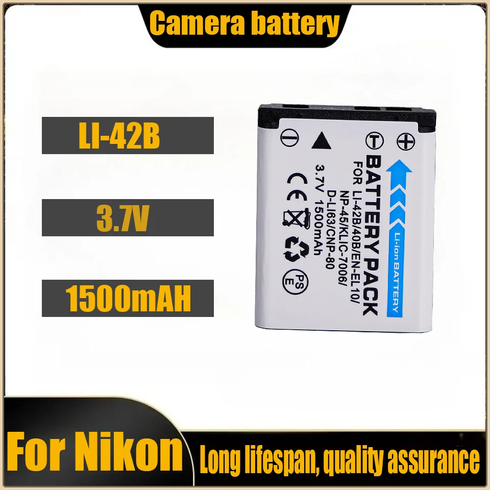 

For Fuji NP-45 KLIC-7006 D-LI63 EN-EL10 NP-80 LI-42B/40 batteries