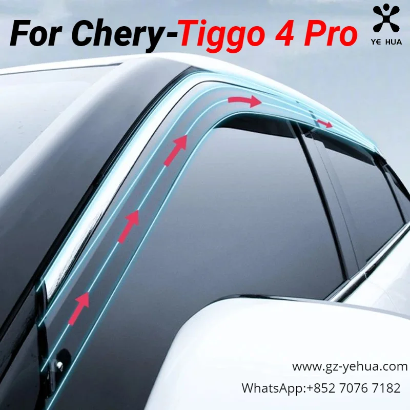 For Chery Tiggo 4 Pro 2020 2023 Car Windows Visor Rain Eyebrow Rainproof Board Automobiles Parts  Accesorios Para Auto Tools