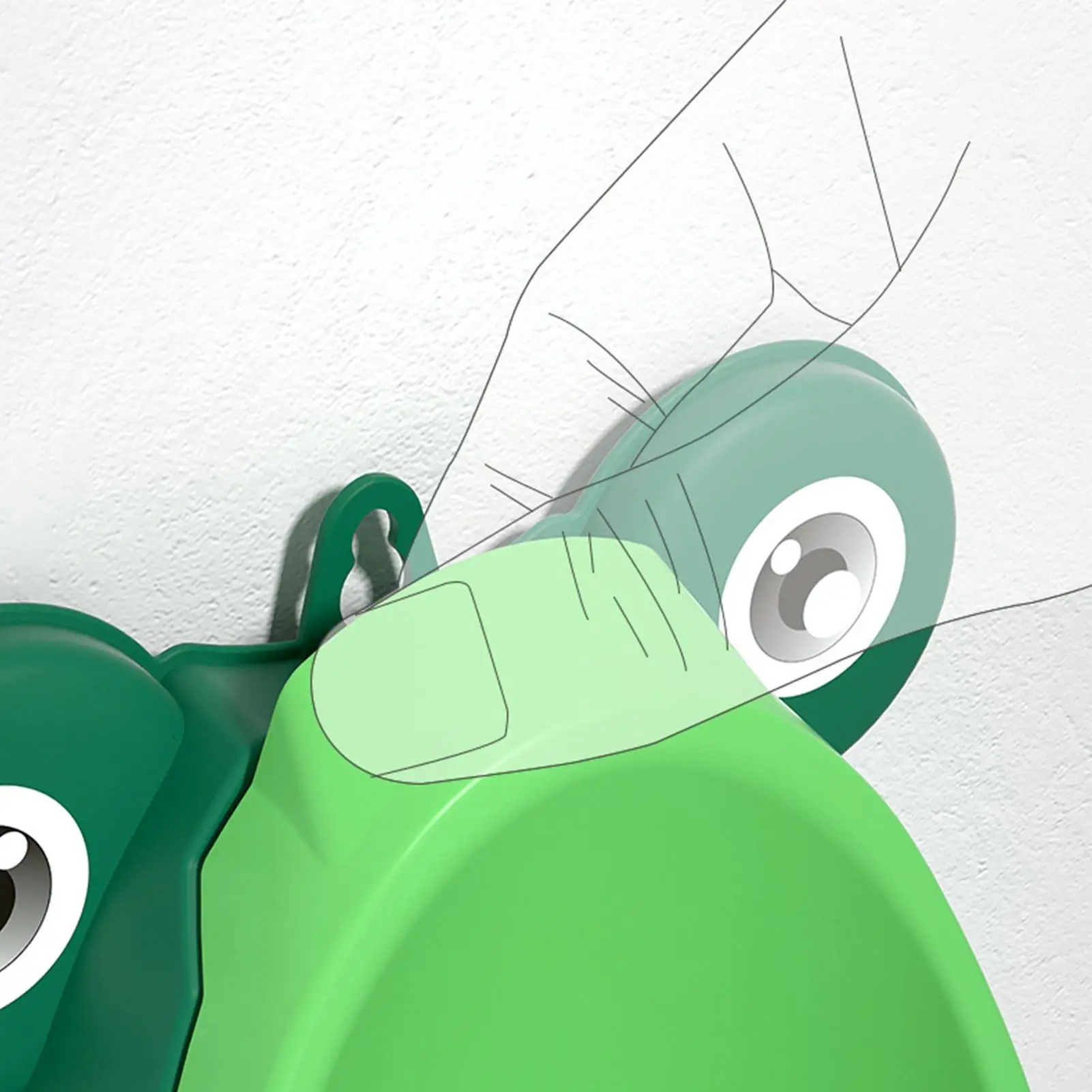 Urinoir d'entraînement en pot grenouille mignonne urinoir d'entraînement pour garçons toilette interactive détachable pour enfants Solution de salle de bain pour enfants