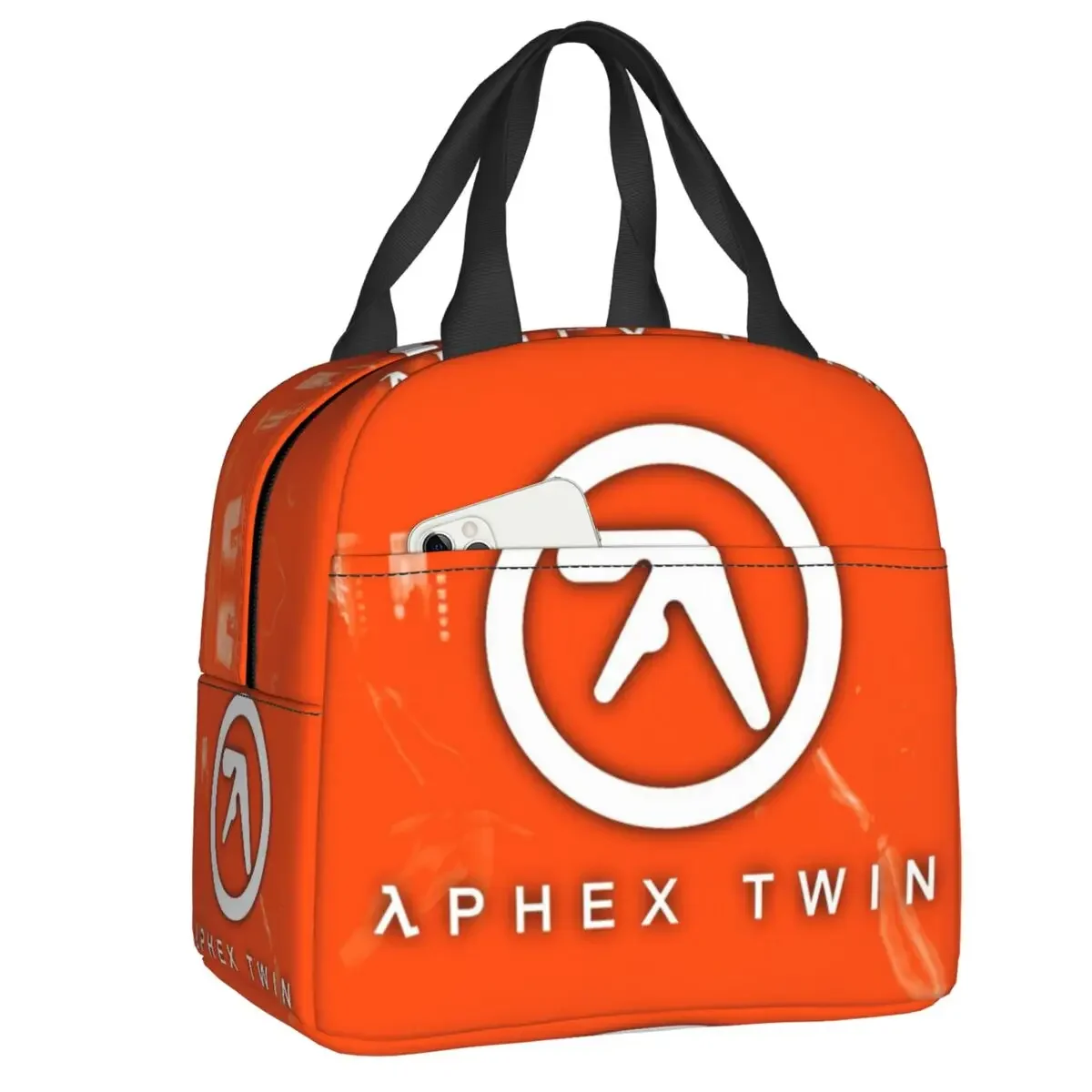 Aphex Twin Insulated Lunch Bags for Women Children Portable Thermal Cooler Lunch Box Camping Travel Food Picnic Container Bags