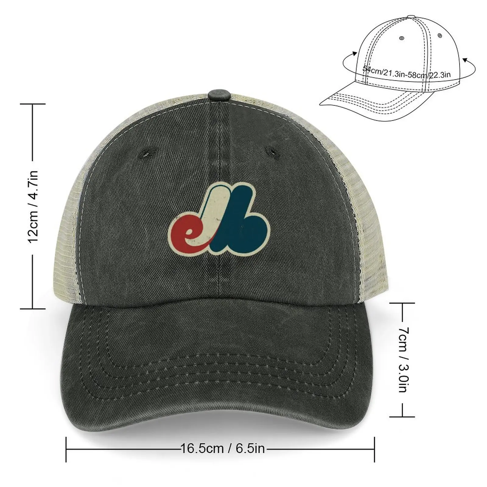 MONTREAL EXPOS LOGO Cowboy Hat Luxury Cap birthday Snap Back Hat Hats For Men Women's