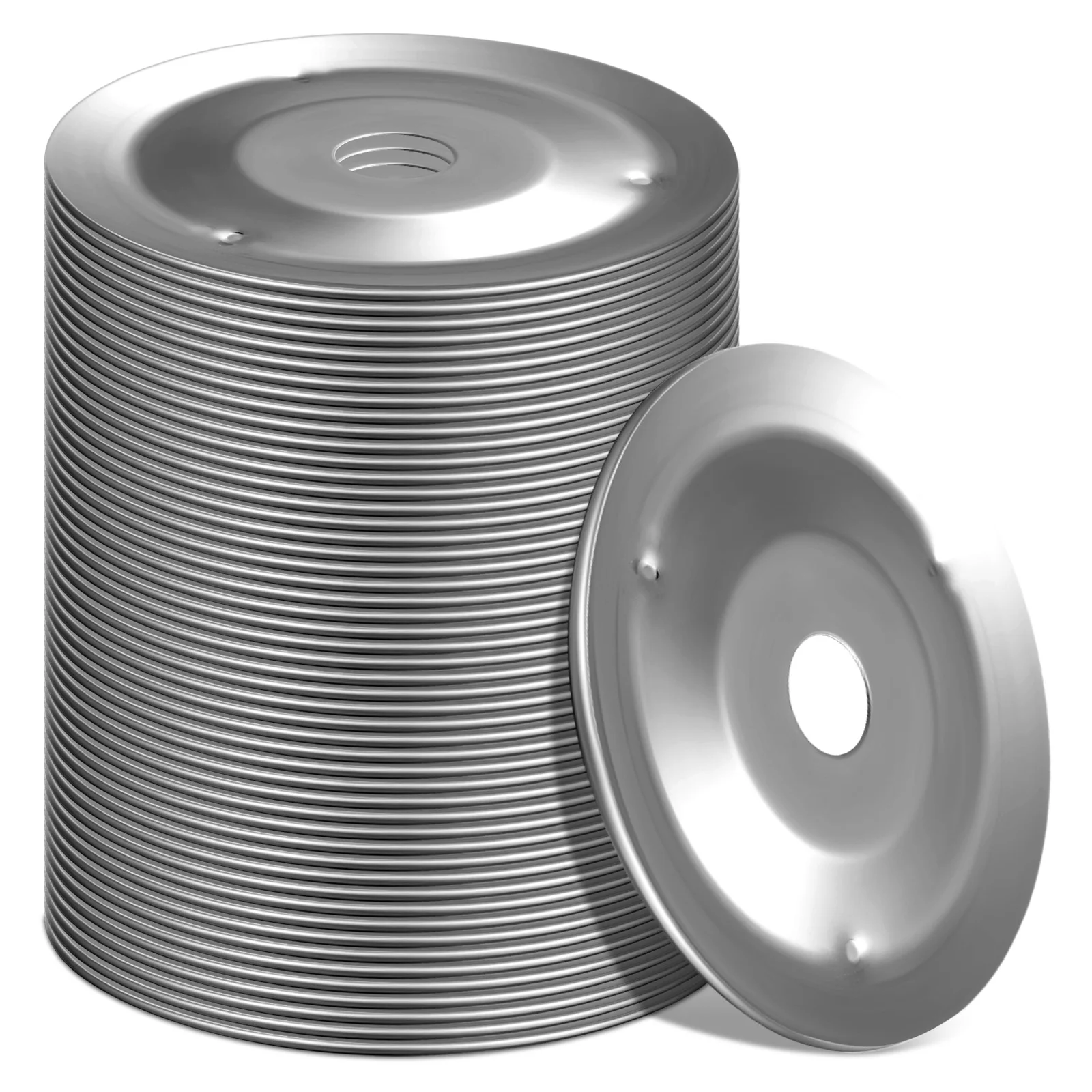 

50pcs Cymbal Ching Rings Drum Accessories 02mm Thin Silver Tambourine Effect Replacement Parts Percussion Toys