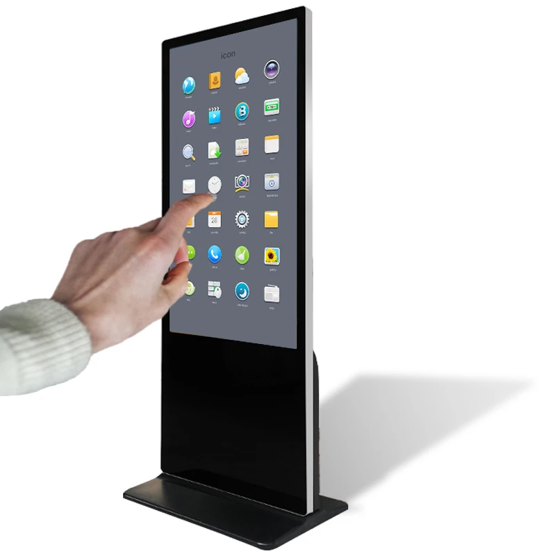 VETO 43 49 55 Inch Indoor Verticale Touch Kiosk Totem Android PC LCD Digital Signage Display Reclameschermen