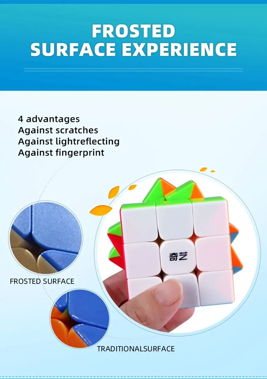 QiYi Speedcube Warrior S 3x3 Zauberwürfel Stickerless Professionelles 3x3 Geschwindigkeitspuzzle 3×3 Kinder Cubo Magico für Spiele – Detail 8