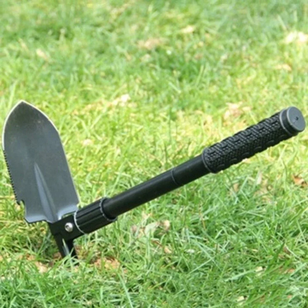 

Multi-functional Folding Shovel High Carbon Steel Thickened Portable Shovel with Storage Bag Truck Mounted Shovel