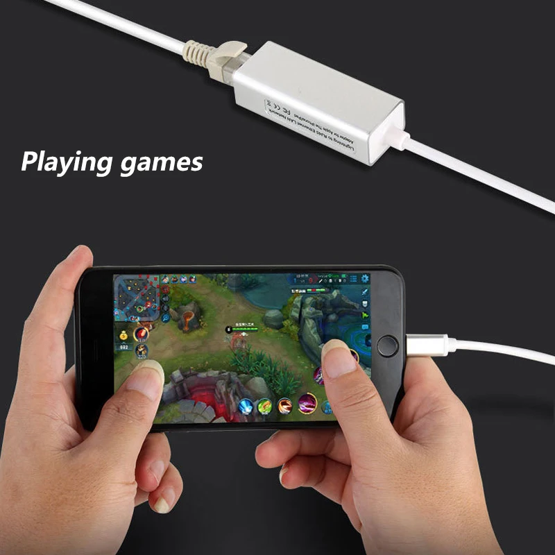 Rj45 Ethernet Ddapter For Lightning to Ethernet For iPhone 14 13 Pro max 12 11 XR XS 8 7 Plus Series Internet Network Lan Cable