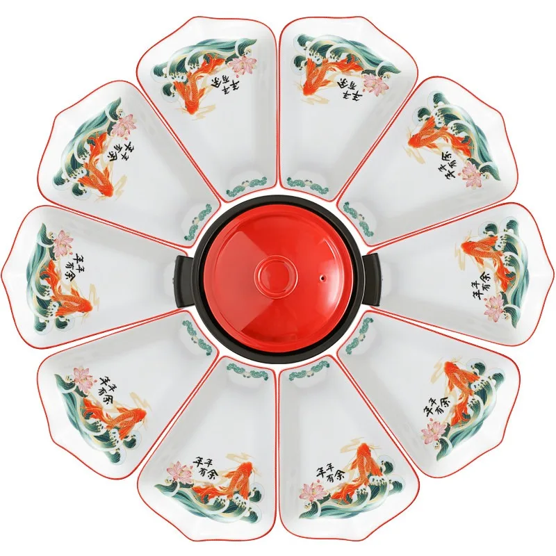 New Year's Eve Dinner Platter Tableware Combination Plate Vegetable Plate Household 2026 New Reunion Dinner Dish Set New Year's