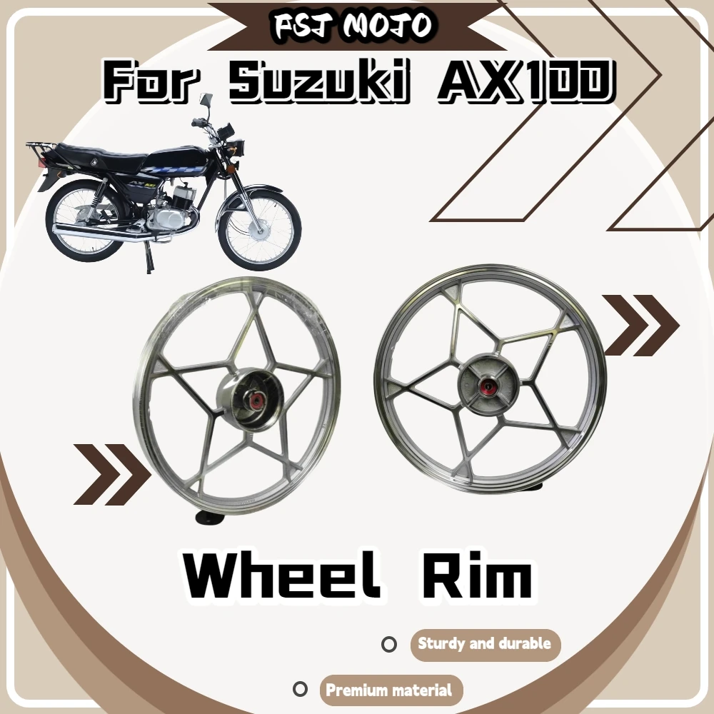 For Suzuki AX100 18Inch Star‑Spoke Alloy Drum‑Brake Wheel Rim Balanced Impact‑resistant High‑strength Custom mod spare parts