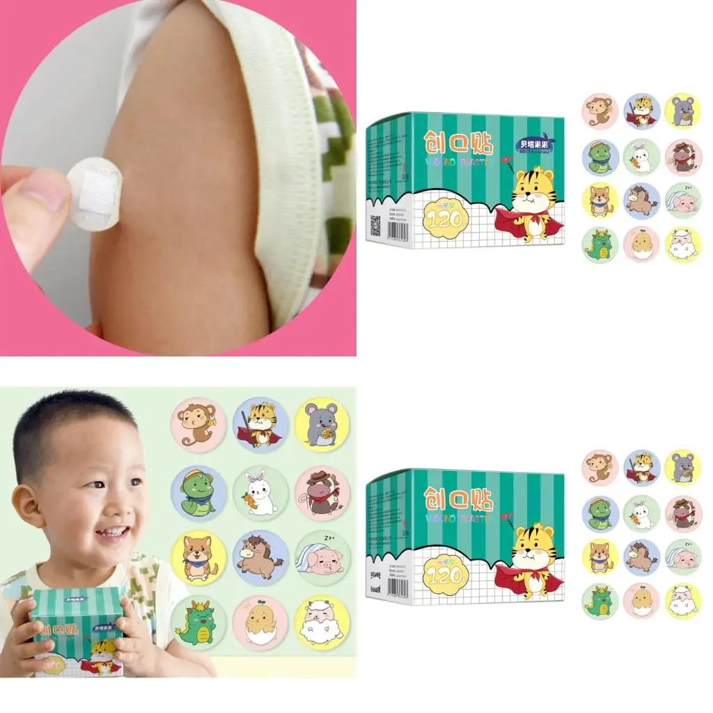  120x Round First Aids Bandage Waterproof Hemostasis Cushion Adhesive Wound Bands