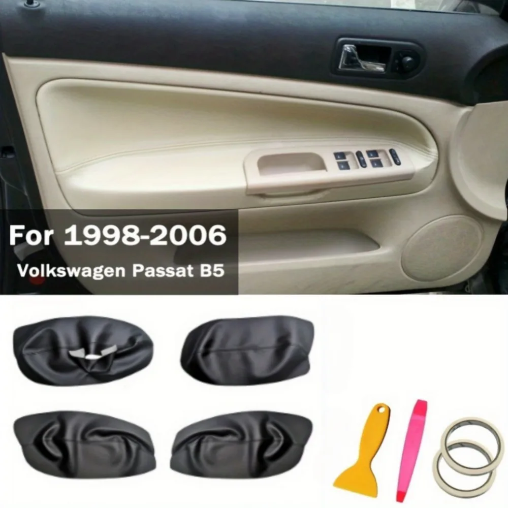 

4pcs For Volkswagen Passat B5 Microfiber Leather Car Door Panel Armrest Cover Protective Trim Car Interior Multiple Colors