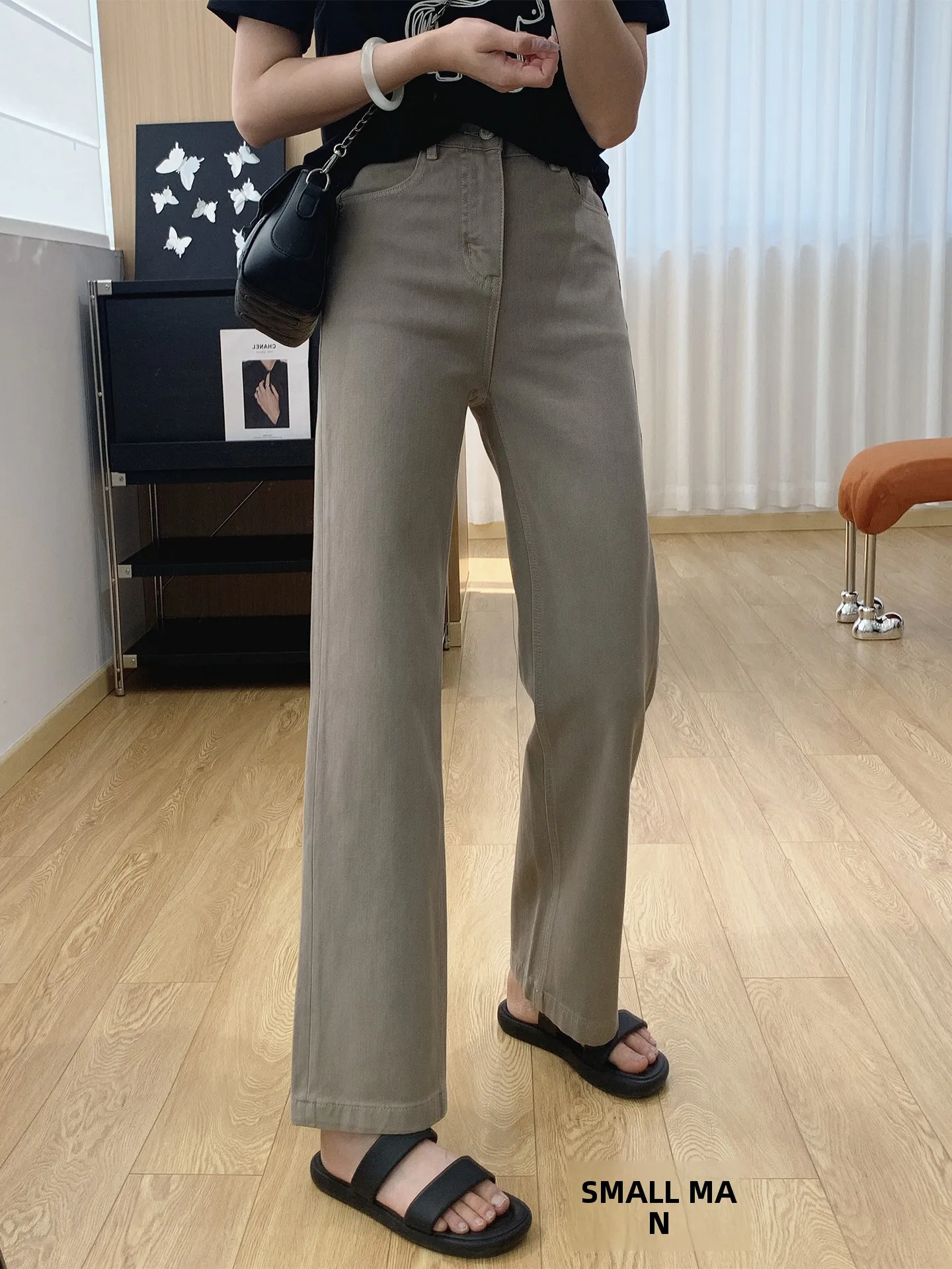 

High Waist Straight Leg Jeans Women's Spring Summer Slim Fit Wide Leg Pants Four Way Stretch Cotton Blend Classic Style