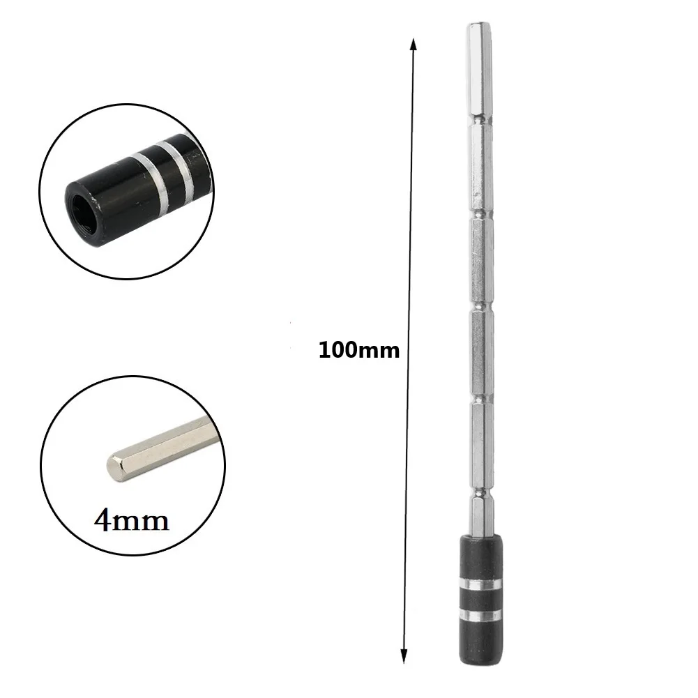 1pc Magnetic Metal Shaft Extension Bar Rod Hex Socket Adapter For 1/8 Inch Screwdriver Bits Holder Hand Tools