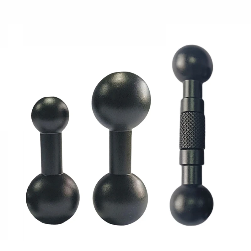 Aluminum Alloy Double Ball Head 15mm/17mm to 20mm/25mm Ball Head Connecting Rod Motorcycle Camera Bracket Conversion Accessories