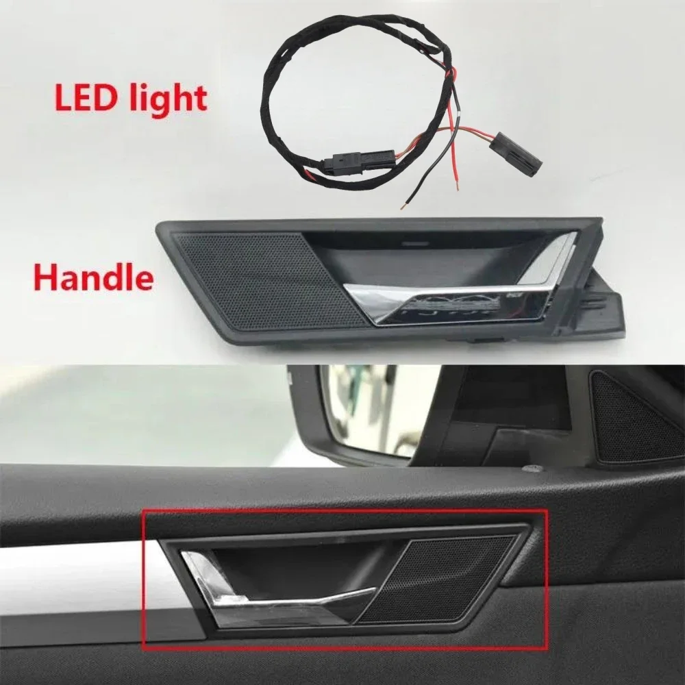 For Skoda Superb 2016 2017 2018 2019 Car Front Rear Left Right Side Interior Inside Door Handle & LED Ambient Light Lamp