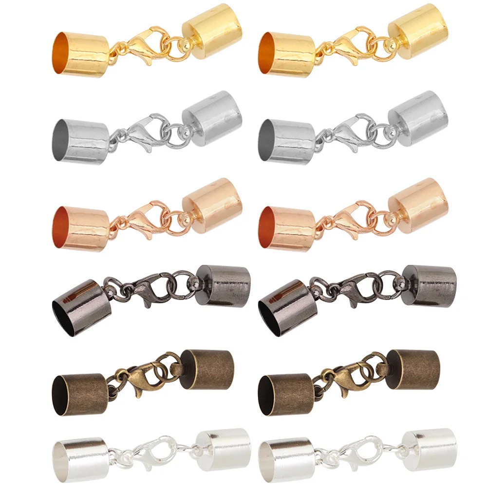 

60pcs Lobster Clasp For Keychain Diy Jewelry Making Supplies Necklace Bracelet Connectors End Caps Key Ring Accessories
