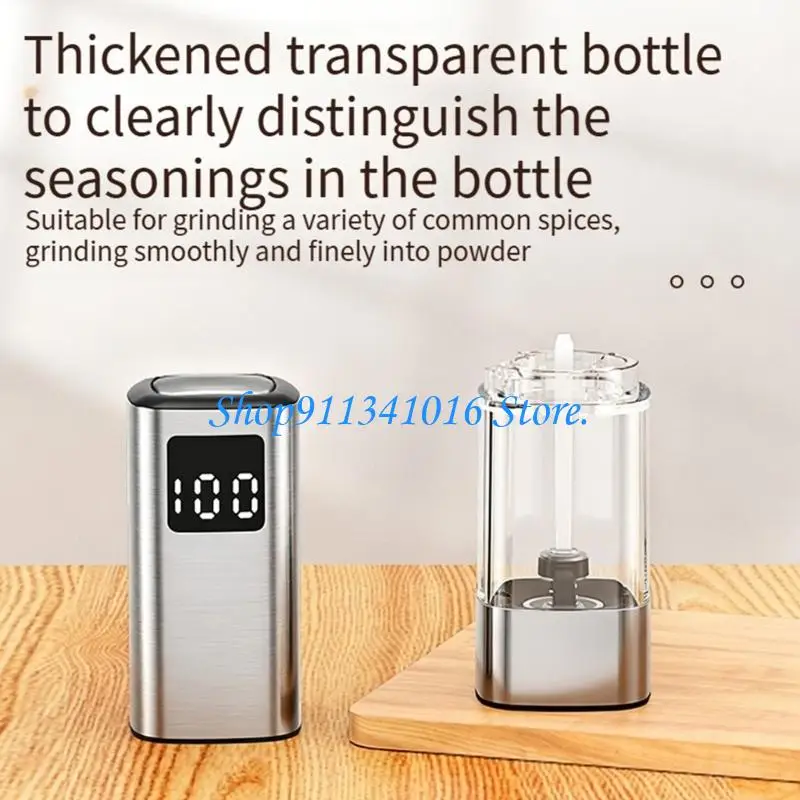  Burr Seasoning Mill with Variable Fine-to-Coarse Texture Selection