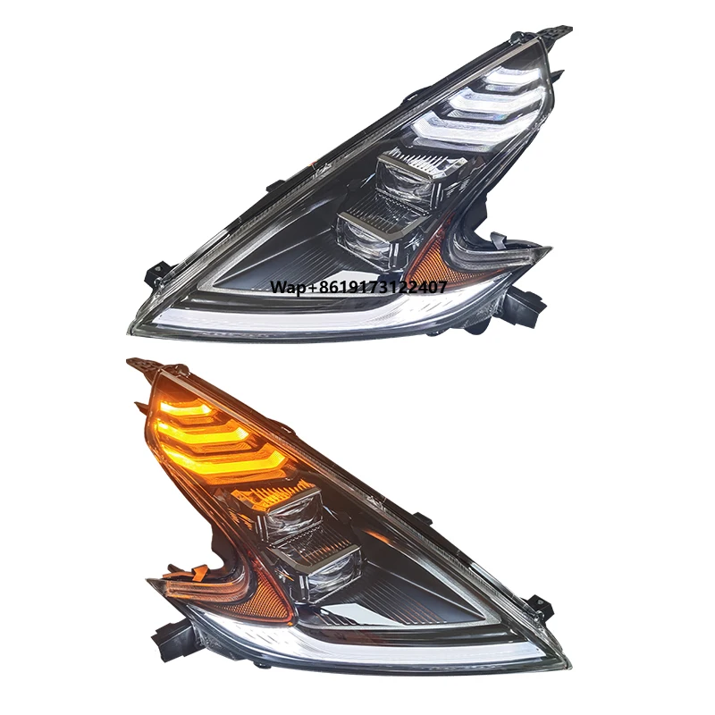 

for 370z Car Accessories Headlights 2009-2021 Automotive Part Front Light Lamp Upgrade Plug and Play Headlamp