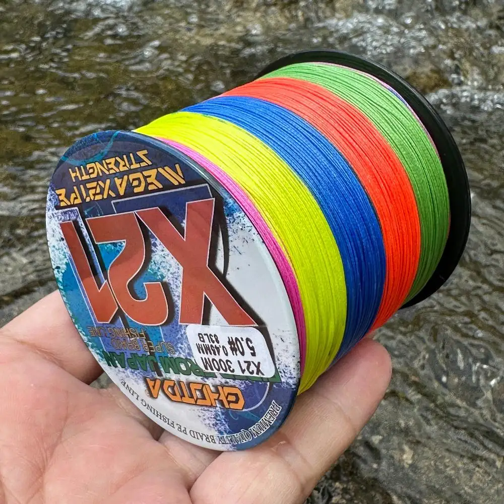 GHOTDA 21 Stränge 300M Angelschnüre Superstarke 27-212LBS Multifilament PE Braid Karpfen Linie Ozean Tragen Widerstand X21 PE Linie – Detail 5