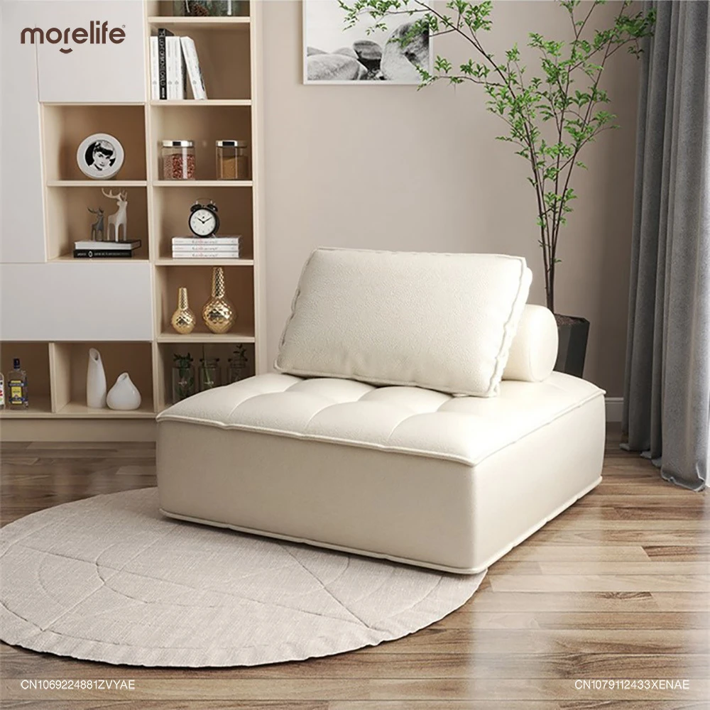 

Square Module Single Person Sofa Minimalist Living Room Fabric Artificial Leather Leisure Lounge Chair Lazy Bench Home Furniture