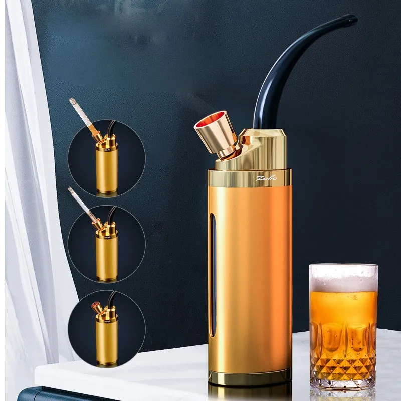

Middle Size Bottle Water Pipe Portable Hookah Shisha Tobacco Smoking Pipes Gift of Health Metal Tube Filter Men Smoke Accesoires