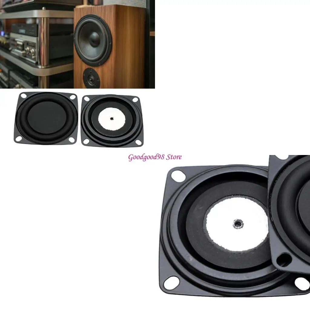 

2pcs 2Inch Vibrating Plate Bass Speakers Rubber and Metal Vibrating Plate