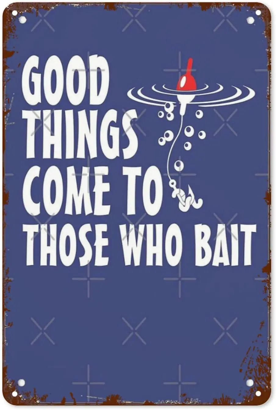 Wall Art Decor Good Things Come To Those Who Baitn Retro Signs Vintage Plaques Retro Tin Sign For Home Wall Decor,Funny Quotes F