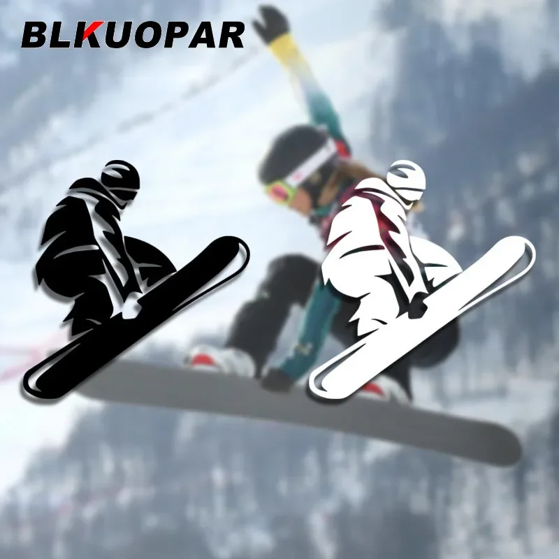 BLKUOPAR Snowboarding Car Sticker Creative Graphics Waterproof Decal Bumper Windows Motorcycle RV Windshield Car Accessories