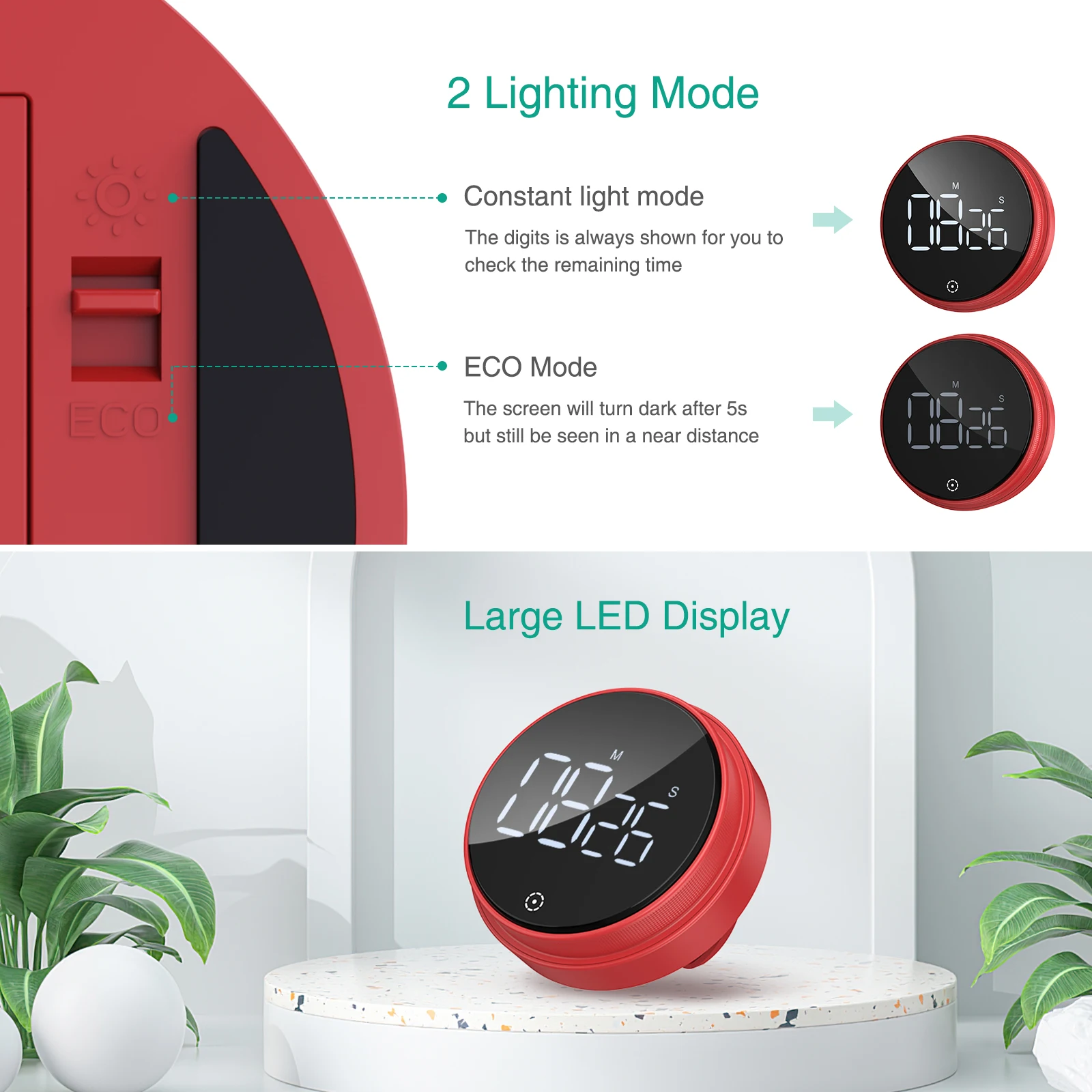 ORIA Temporizador Digital LED – Cuenta regresiva para pesca - imagen 5