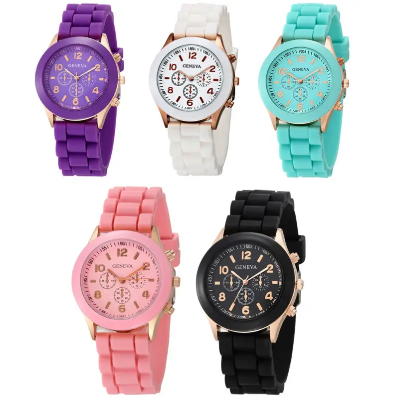 Leuke Paars Dial 2022 Nieuwe Stytle Vrouwen Horloge Siliconen Horlogeband Analoge Vrouwelijke Sport Quartz Polshorloge Relojes Para Mujer