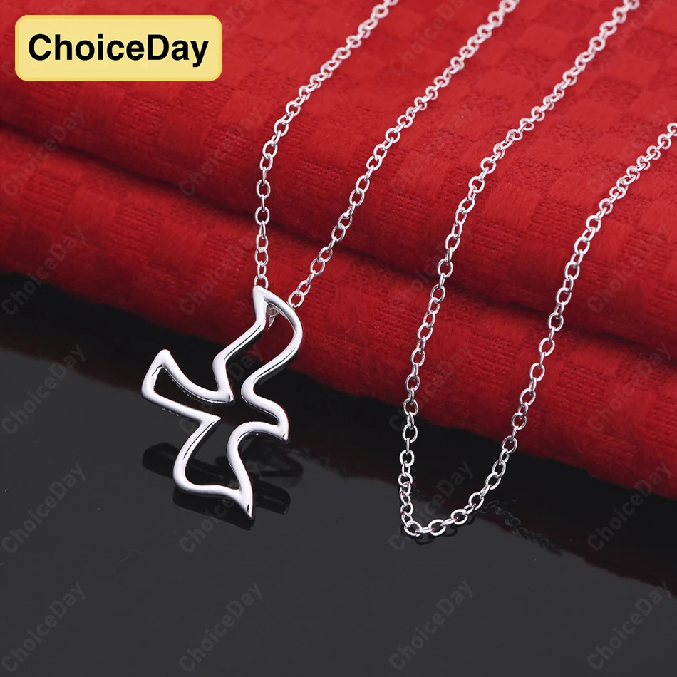 

ChoiceDay Fashion 925 Sterling Silver Delicate Twisted Cross Necklace for Women Party Charm Jewelry Gift Accessory