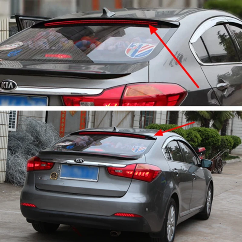 for Kia cerato K3 spoiler 2013-2015 cerato K3 led roof Spoiler High Quality ABS Material Car Rear Wing Rear Spoiler