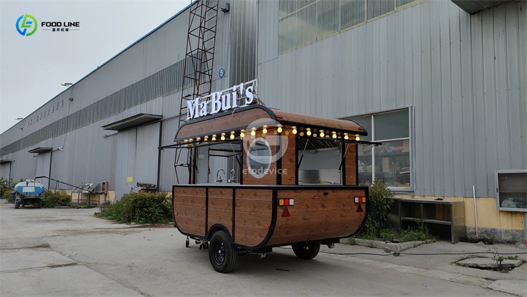 شاحنة طعام مخصصة للبيع مجموعة معدات فارغة أو كاملة بطول 10 أقدام على شكل قارب أحدث تصميم لمقطورة بيع متنقلة